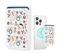 Idocolors Compatible with Magsafe Wallet, Magnetic Card Holder for iPhone 17/16/15/14/13/12 Series, Phone Wallets for Women Strong Magnetic Phone Wallet, Fits 3 Cards, Christmas-3