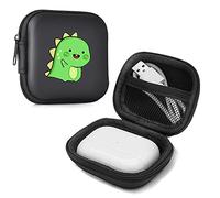 Idocolors Earphone Case Small Headphone Hard Travel Carrying Gadget Bag Cute Dinosaur Earbud Case Mini Pouch EVA Storage Bag