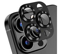 iDoer Pack of 2 for iPhone 13 Pro iPhone 13 Pro Max Camera Protection Metal, HD Lens Protective Film, Ultra Thin, 9H Hardness Tempered Glass Cover, Strong Adhesion, Scratch-Resistant, Black