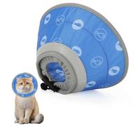 IDOGCHEW Cat Cone Waterproof Collar Recovery Cone of Shame - Adjustable Soft for Cats, Small Pets After Surgery - Lightweight Elizabethan Protective Comfortable S