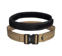 IDOGEAR 2" Tactical MOLLE Belt With 1.75" Nylon Inner Belt Quick-Release Metal Buckle Belt for Outdoor, Military & EDC(Coyote Brown, Medium)