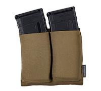 IDOGEAR Double Mag Pouches M4 MOLLE Magazine Pouch Elastic Tactical Mag Holder for Rifle Magazines (Coyote Brown)