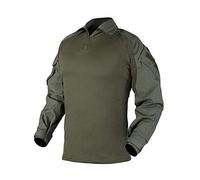 IDOGEAR Men G3 Combat Shirt with Elbow Pads Rapid Shirts 1/4 Zip Long Sleeve Tactical Military Airsoft Clothing with Pockets (Ranger Green, Small)