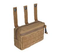 IDOGEAR Tactical Dump Drop Pouch Molle Sub Abdominal Carrying Kit Bag Tactical Pouches with Hook and Loop Panel for Vest 500D Nylon Dual-Purpose (Coyote Brown)