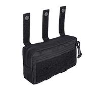 IDOGEAR Tactical Dump Drop Pouch Molle Sub Abdominal Carrying Kit Bag Tactical Pouches with Hook and Loop Panel for Vest 500D Nylon Dual-Purpose (Black)