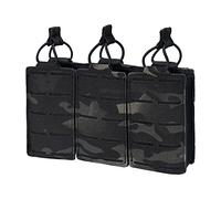 IDOGEAR Tactical Mag Pouch Open-Top Triple Molle Magazine Pouch for M4 M14 M16 AK AR15 556 Rifle Magazines (camo Black)