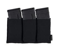 IDOGEAR Triple Magazine Pouches Molle Elastic Mag Pouch Open-top Mag Carrier for M4/M16/AR 5.56mm Rifle Magazines (Black)