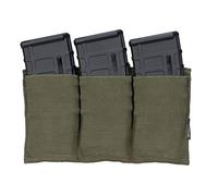 IDOGEAR Triple Magazine Pouches Molle Elastic Mag Pouch Open-top Mag Carrier for M4/M16/AR 5.56mm Rifle Magazines (Ranger Green)