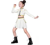 Idol Group Costumes for Kids,Girls Hunter Star Print Stage Costume 3PCS Performance Outfits for Halloween Cosplay,Girls Anime Hunters Outfits Halloween Costumes,Birthday Party Cosplay (B, 6-7 Years)
