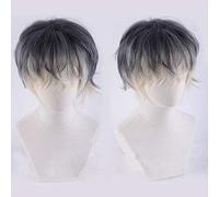 Idolish7 Re:Vale Momo Black Gradient Short Hair Cosplay Costume Full Wig+ Free Wig Cap