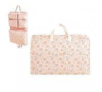 idoltimes 7-in-1 Travel Storage Bag,Large Capacity Travel Organiser Bag, Multi-compartment Waterproof Sorting Organiser Bag with Handle for Hanging, Cherry