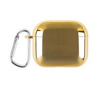 iDOMi Case for AirPods 4, AirPods 4th Generation Case Cover with Keychain Support Wireless Charging Shockproof Protective Full Body Cover for Apple AirPods 4th Generation 2024, Gold