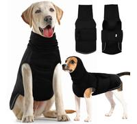 IDOMIK Dog Anxiety Calming Hoodie,Breathable Dog Anxiety Jacket Vest Coat for Thunderstorms,Fireworks,Vet Visits,Separation,Adjustable Pet Hoodies for Noise Block&Ear Protection Recovery,Black,S