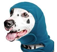 IDOMIK Dog Ear Cover for Anxiety Relief, Adjustable Dog Calming Hood for Grooming Bath Drying, No Shake Pet Head Ear Wrap for Hematomas Fireworks Thunderstorms, Doggy Ear Muffs Noise Protection,Blue,L