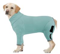 IDOMIK Dog Surgery Recovery Suit for Front Leg Wounds&Joint Pain, Soft Dog Leg Sleeve to Stop Licking, Stretchy Surgical Suit for Spay Neuter, Pet Onesie Alternative to Cone,Green,2XL