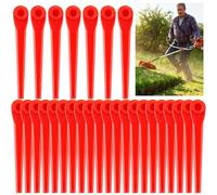 Idong Pack of 100 Replacement Blade Set, 70 mm Grass Trimmer Blade, Plastic Replacement Blade Trimmer, Plastic Blade Accessories for Battery Grass Trimmer, Compatible with 9823 9825 9820 9821 9828
