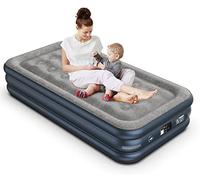 iDOO Single Air Bed, Inflatable Mattress with Built-in Pump, 3 Mins Quick