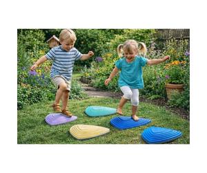 idooka 6pc Kids River Stepping Stones Non Slip Sensory Balance Blocks | Size: 1 Pack idooka Multicolor 1 Pack