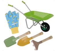 idooka Gardening Tool Set Wheelbarrow Blue Bee Gloves in Mid Blue idooka Mid Blue