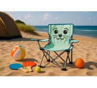 idooka Kids Folding Deck Chair Green Sealion Animal Design Garden Camping Outdoors