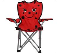 idooka Kids Folding Deck Chair Ladybird Animal Design Camping Outdoors in Red idooka Red
