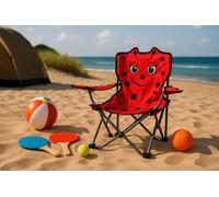 Kids Folding Deck Chair Red Ladybird Animal Design Garden Camping