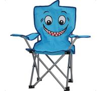idooka Kids Folding Deck Chair Shark Animal Design Camping Outdoors in Bright Blue idooka Bright Blue