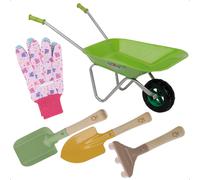 idooka Kids Gardening Set 3yrs+ Wheelbarrow Tool Set Pink Butterfly Gloves idooka Pink
