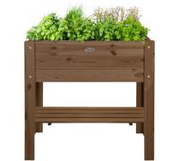 idooka Rectangular Wooden Outdoor Plant Box Stand - Vegetables, Fruit, Flowers, Plants & Herb Planter w/Garden Storage Shelf - Raised Beds for Garden, Greenhouse, Balcony, Indoors - Strawberry Planter