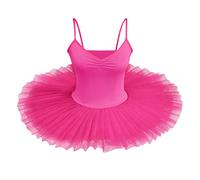 IDOPIP Ballet Leotards for Women Swan Lake Ballerina Costume Camisole Skirted Leotard Professional Adult Swan Ballet Tutu Skirt Hard Organdy Platter Performance Leotard Skirt for Practice Rose Small