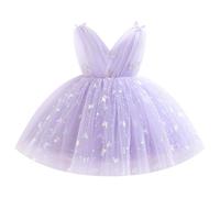 IDOPIP Kid Girls' Dresses: Flower Girls Summer Clothes Glitter Butterfly Princess Dress Tulle Sleeveless - Birthday Party Pageant Ball Gown Purple 100