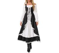 IDOPIP Medieval Dress Women: Gothic Clothing for Halloween Cosplay | Off-Shoulder Renaissance Viking Dress, Victorian Dress, Steampunk Vintage Dress, Pirate Costume for Carnival Party