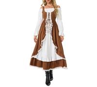 IDOPIP Medieval Dress Women: Gothic Clothing for Halloween Cosplay | Off-Shoulder Renaissance Viking Dress, Victorian Dress, Steampunk Vintage Dress, Pirate Costume for Carnival Party