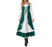 IDOPIP Medieval Dress Women: Gothic Clothing for Halloween Cosplay | Off-Shoulder Renaissance Viking Dress, Victorian Dress, Steampunk Vintage Dress, Pirate Costume for Carnival Party