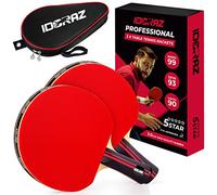 Idoraz Table Tennis Paddles Set of 2 Professional Rackets - Ping Pong Rackets with Carrying Case - ITTF Approved Rubber for Tournament Play - Best Table Tennis Paddle