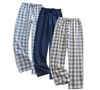 IDORIC Mens Pajama Pants Ultra Lightweight Pjs Bottoms Sleepwear Bottom Pants With Pocket Drawstring 3-Pack