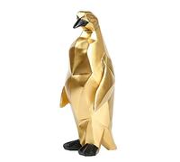 IDORTYBB Abstract Geometric Penguin Sculpture Animal Statue Art Figurine Home Decorations for Living Room Book Shelves TV Bar Cabinets Desk Decor Table Centerpieces Ornaments (Penguin Gold, Large)