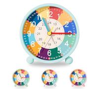 Idota Children's Alarm Clock, Analogue Alarm Clock, No Ticking, Children's Alarm Clock with Gentle Alarm Clock, Learning Alarm Clock, Children with Night Light, Girls, Boys, for Back to School,