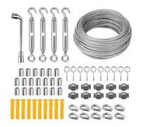 Idota Stainless Steel Catenary Wire, 3mm x 30m, Garden & Wisteria Support Kit