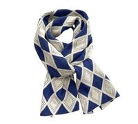 IDOTSEZU scarf for women uk Winter Diamond Scarf - Women'S Short Plaid Scarf Knitted Thick Warm Scarf Women Gift-Blue