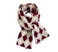 IDOTSEZU scarf for women uk Winter Diamond Scarf - Women'S Short Plaid Scarf Knitted Thick Warm Scarf Women Gift-Claret