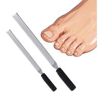 IDOU 2 Pieces Toe Nail Files for Thick Nails,Stainless Steel Nail File 4 Sides,Dog Nail File for Men Seniors & Dogs