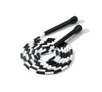 IDOU Beaded Jump Rope - Adjustable, Unbreakable Handles & Tangle-Free Design - Ultimate Fitness Rope/Black