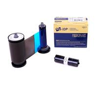 IDP SMART-31 and SMART-51 Series ID Card Printer Ribbon - YMCKOK Full-Color, Two Resin Black and Overlay Panels Ribbon with Cleaning Roller, 200 Cards/roll