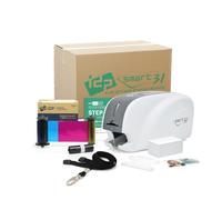 IDP Smart 31 ID Card Printer Bundle with ID Badge Accessories and Card Holders with Lanyards