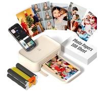 iDPRT 4x6 Photo Printer with 108 Sheets, CP4100 Instant Photo Printer for Home use, Compatible with iOS/Android/Laptop, Wi-Fi Wirless Connection, Dye Sublimation, Beige