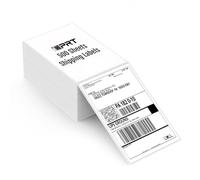 iDPRT Shipping Labels - 4"x6" Thermal Direct Address Labels, Fan-Fold, Strong Adhesive, 500 per Stack, Compatible with JADENS,MUNBYN,Nelko,Phomemo,KNAON,iDPRT Thermal Label Printers