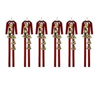 idqwsswt 6-Piece Velvet Christmas Bow with Christmas Bows Handcrafted Hanging The for Ultimate Toppers, Stair, Red