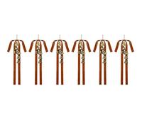 idqwsswt 6-Piece Velvet Christmas Bow with Christmas Bows Handcrafted Hanging The for Ultimate Toppers, Stair, dark brown