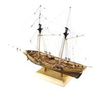 idqwsswt Antique Wooden Sailing Boat DIY Ship Assembly Model Timeless Home Decor Sailboat Set, Type 2
